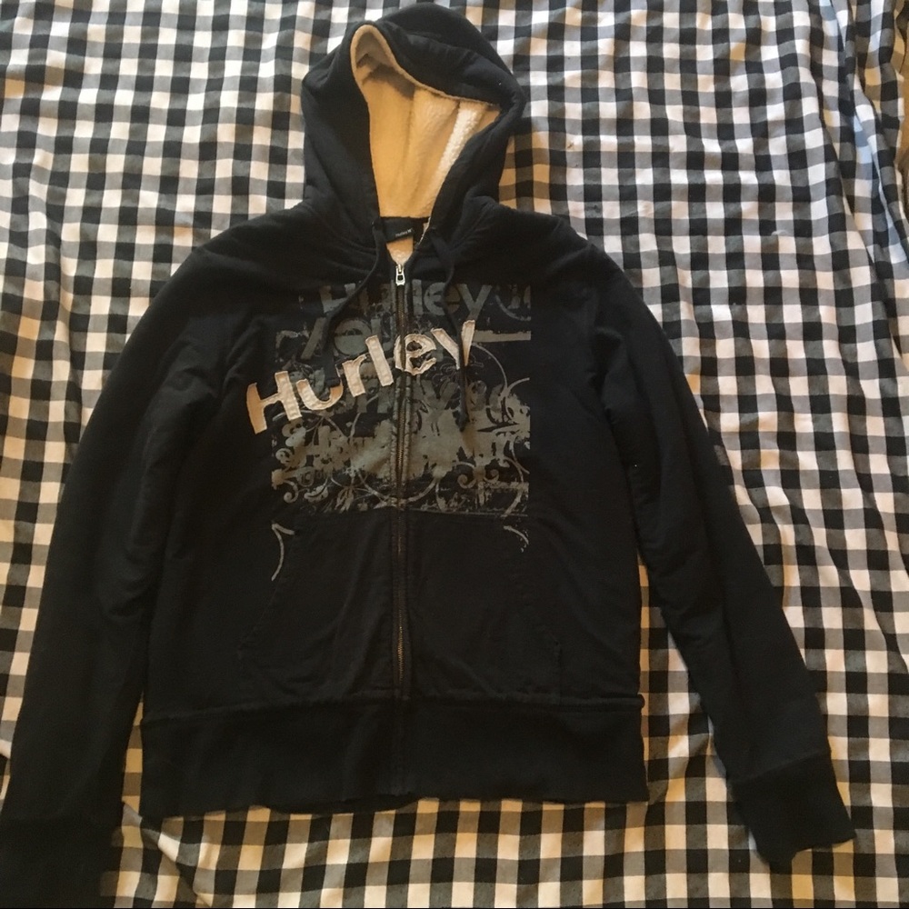 Men’s Sz Large Hurley Navy Serpa Lined Hoodie